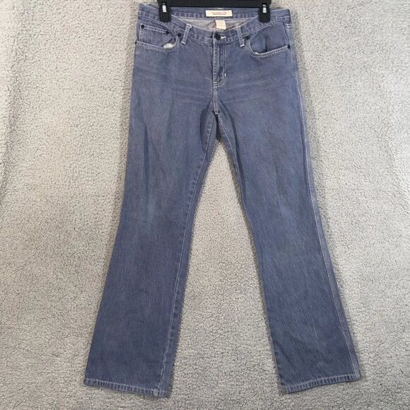 Abercrombie & Fitch Denim - Women's blue-grey straight-leg light-colored mid-rise jeans